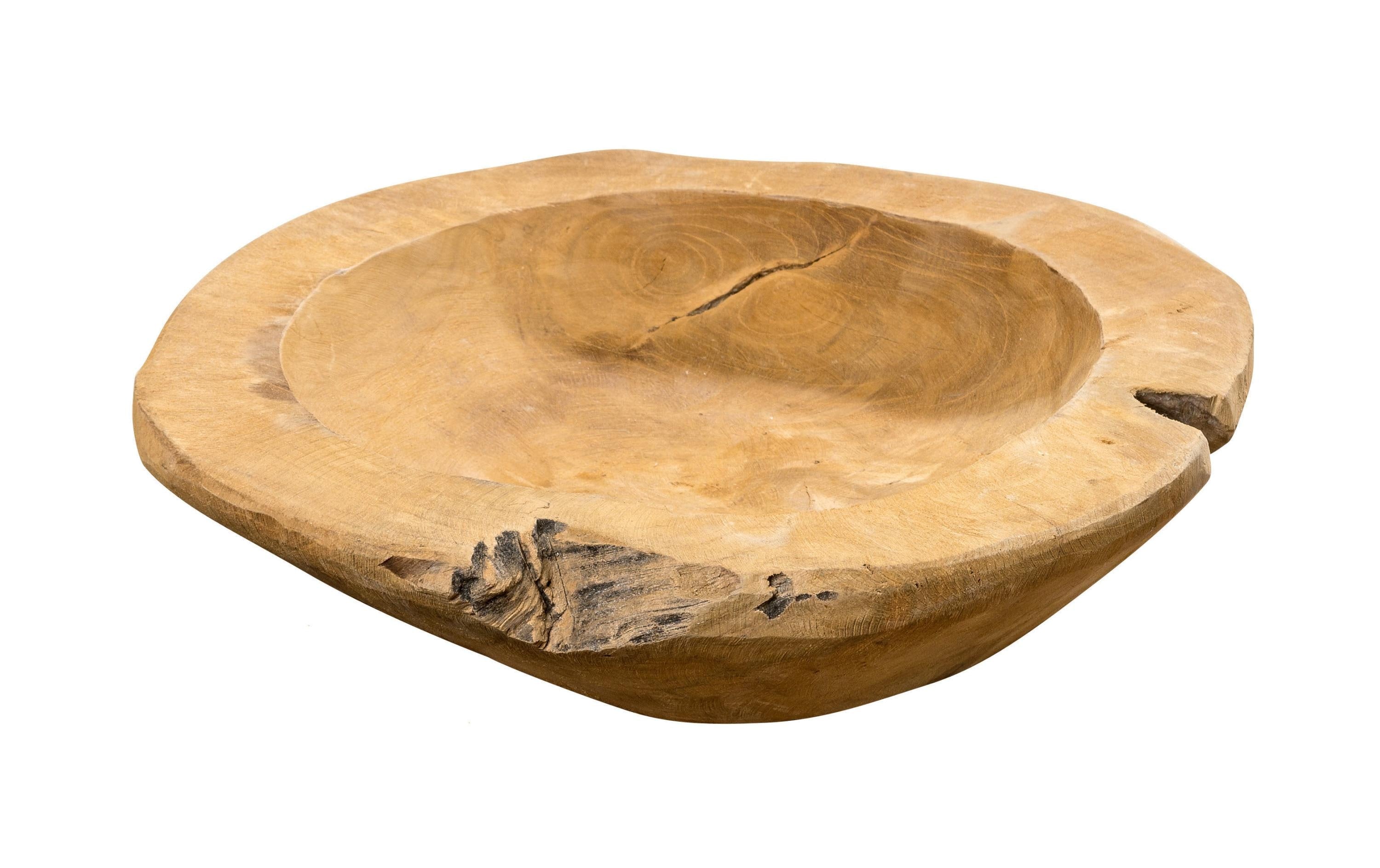 Boltze Deko Schalen Teak D: 30cm, natur Teakholz