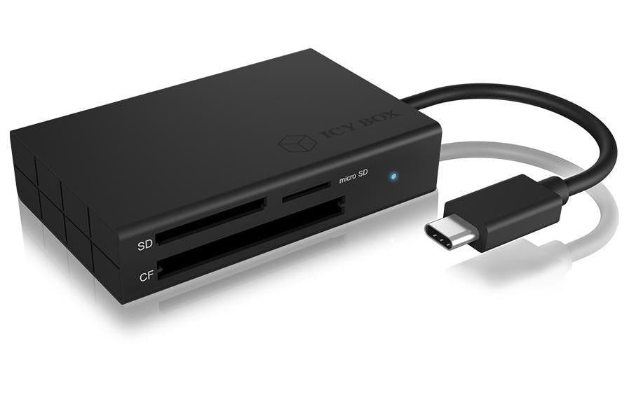 ICY BOX IB-CR401-C3, USB3.0 Multi-Kartenl. USB Type-C, schwarz, 3 Slots