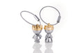 TROIKA Schlüsselanhänger Little King&Queen chrom glänzend/gold