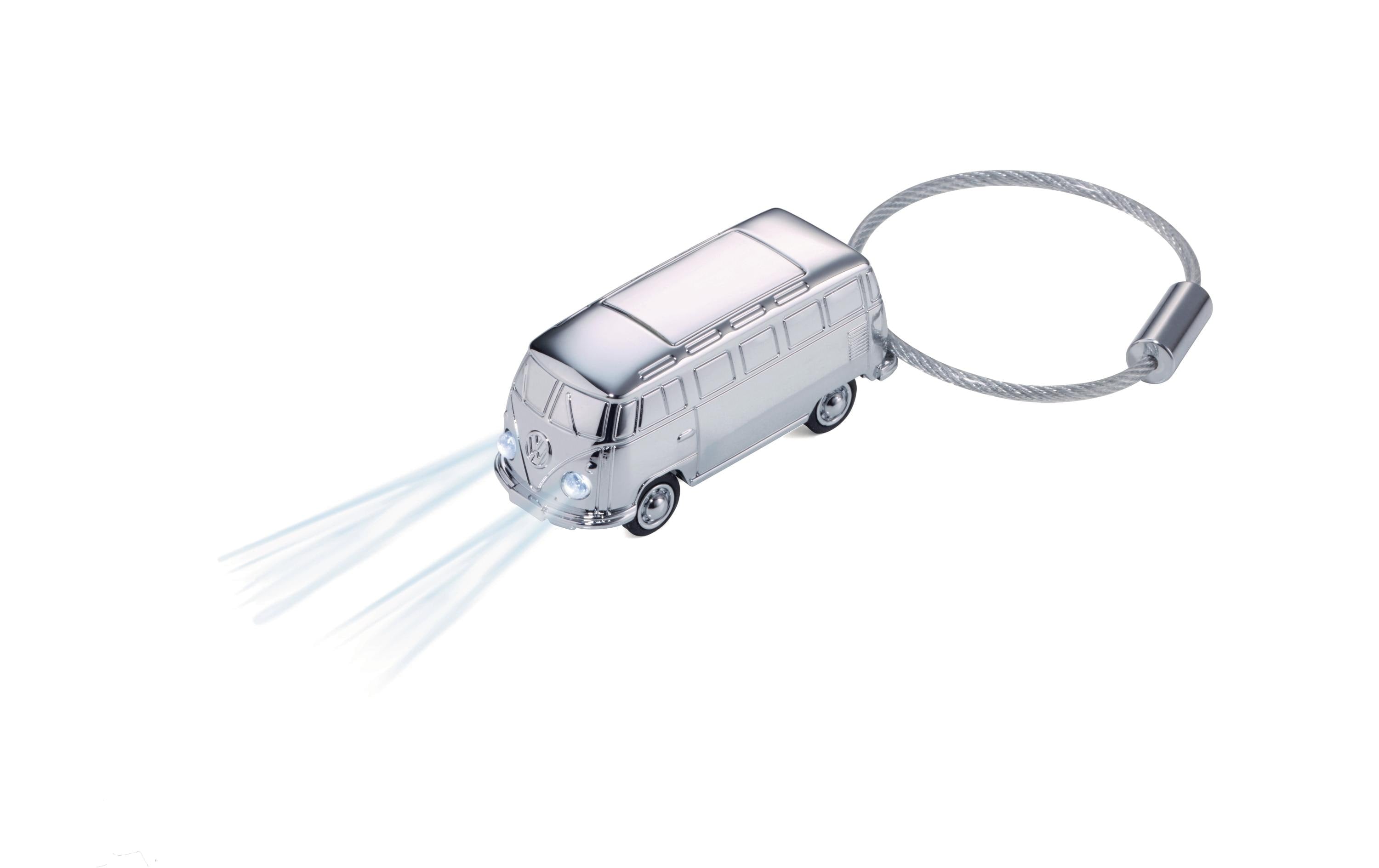TROIKA Schlüsselanhänger Bulli T1 1962 silber glänzend