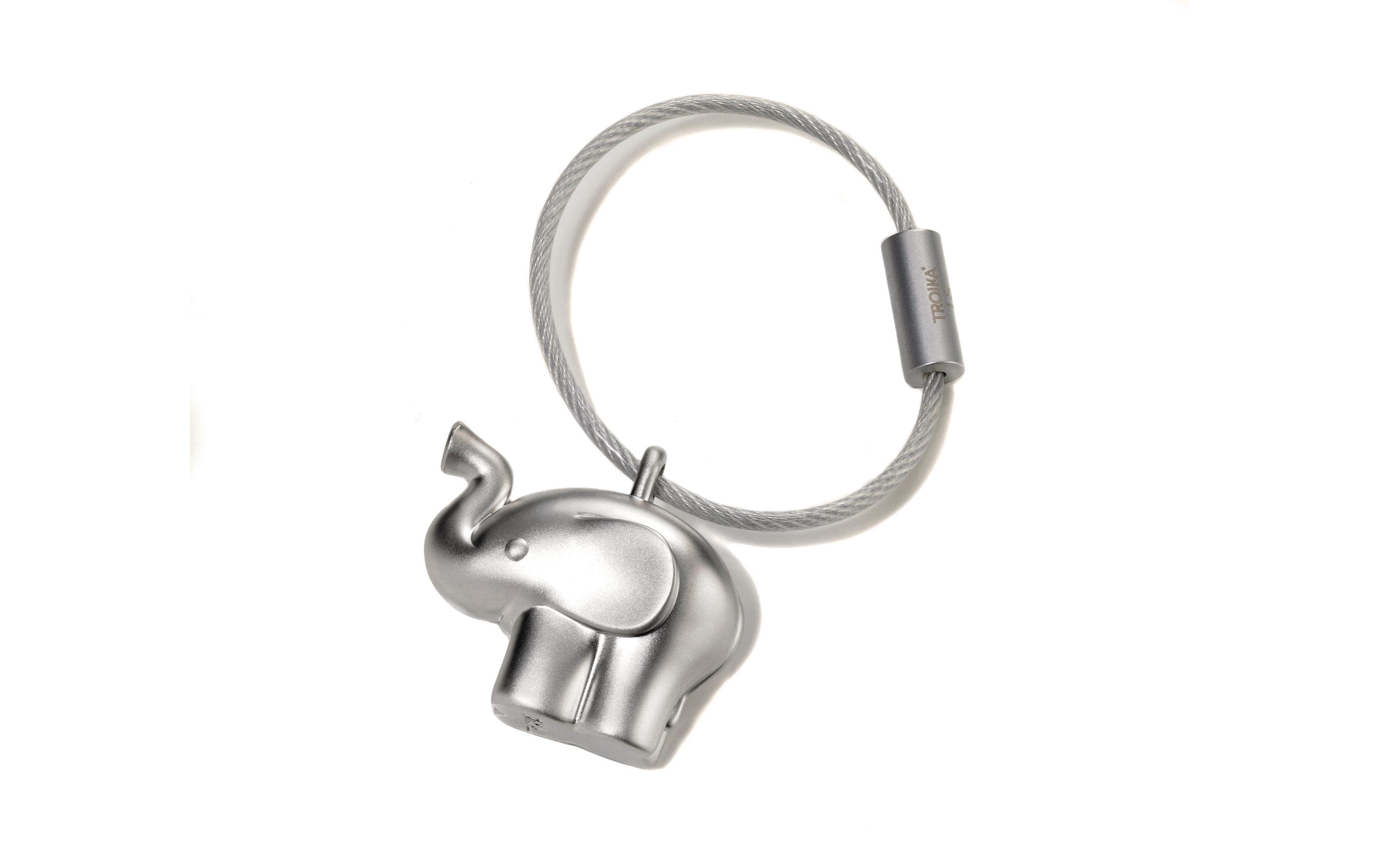 TROIKA Schlüsselanhänger Little Elephant matt silber