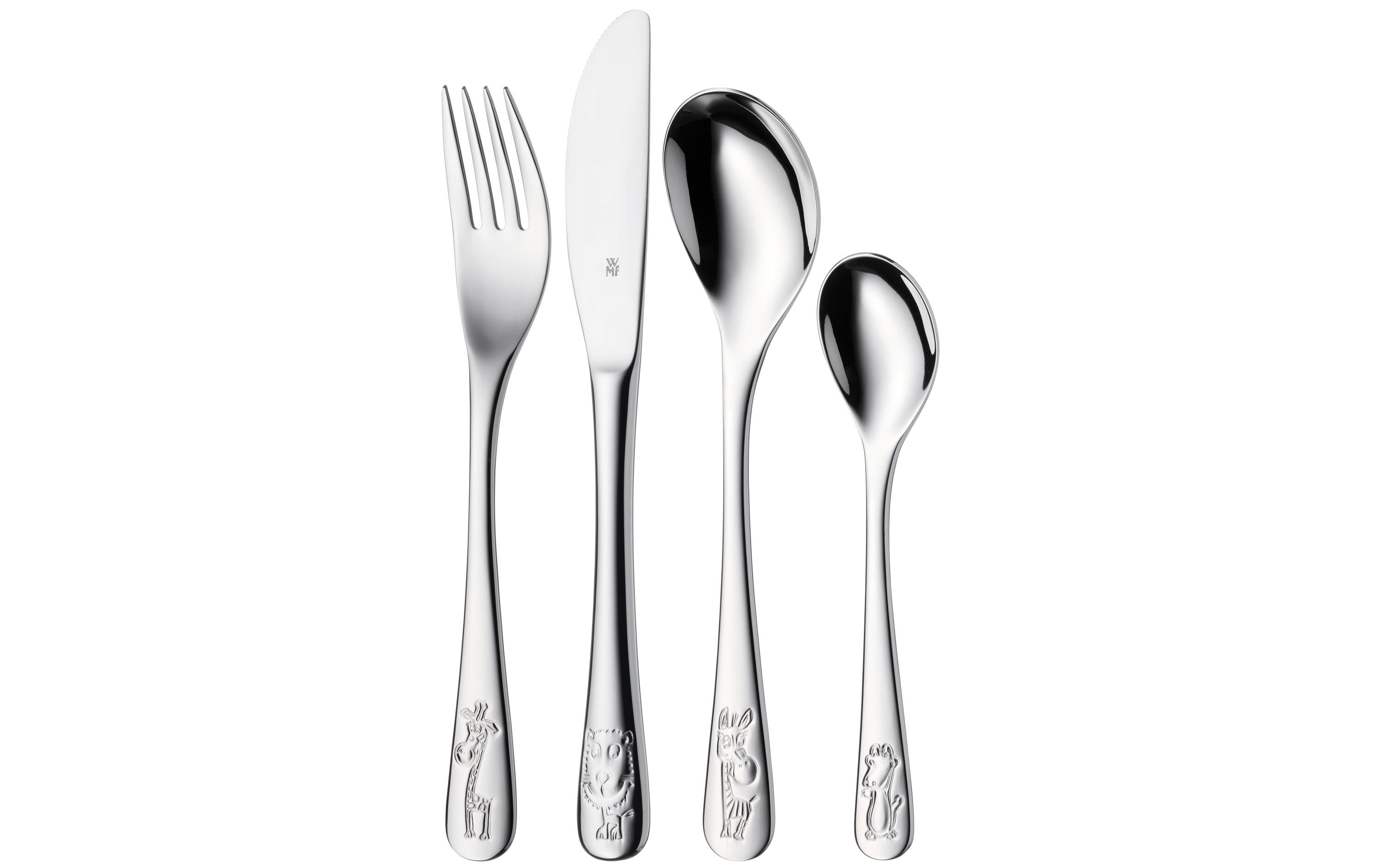 WMF Kinderbesteck 4-teilig Safari 4-teilig, Edelstahl