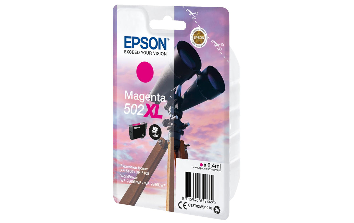 Tinte Epson 502X / T02W34010 magenta, 6.4ml 470 Seiten, zu Home XP-5100/05, WF-2860