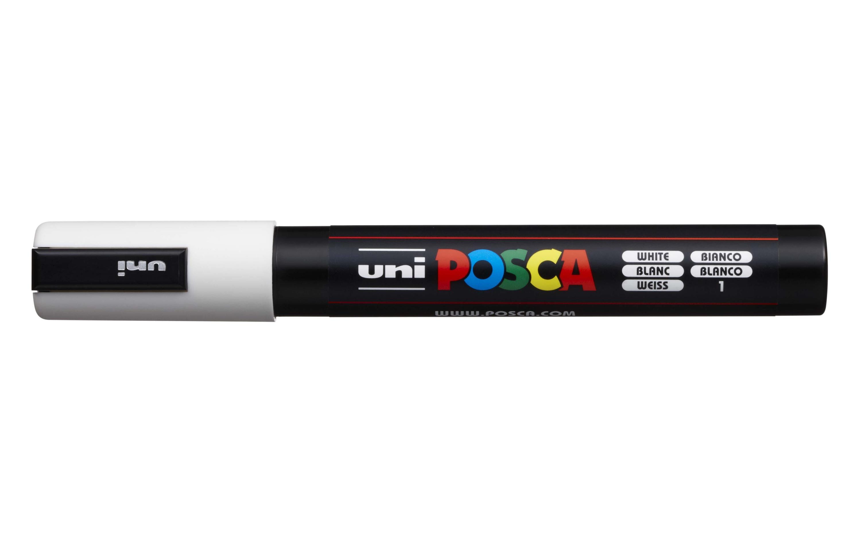 Uni POSCA Marker PC5M Rundspitze 1.8-2.5 mm weiss