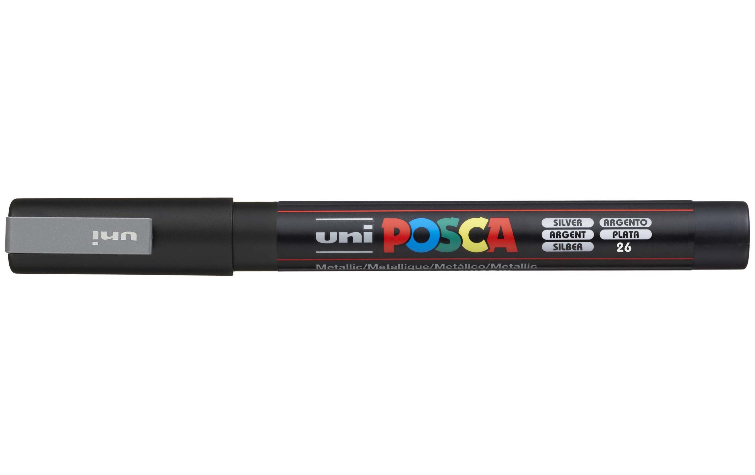 Uni POSCA Marker PC3M Rundspitze 0.9-1.3 mm silber