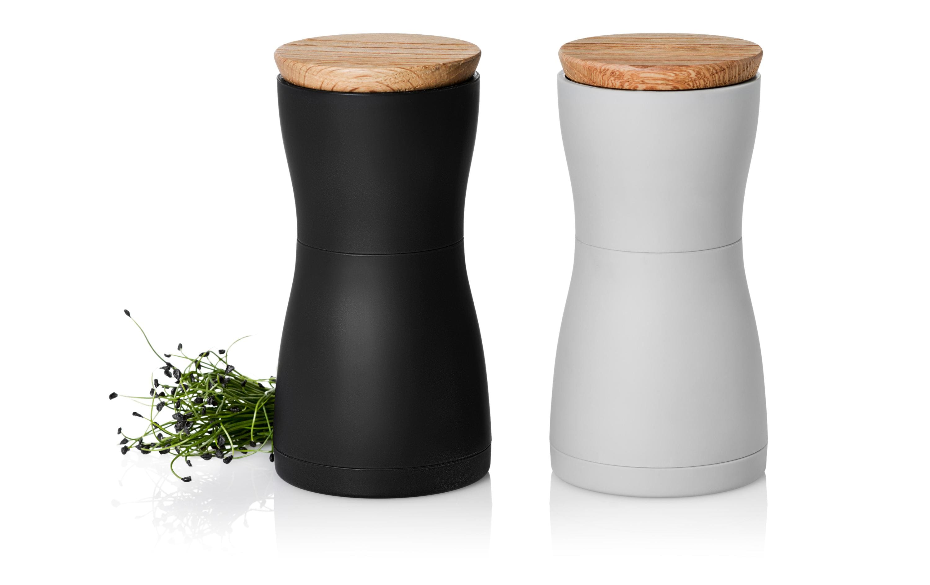 AdHoc Set Pfeffer- & Salzmühle TWIN MP125 Kunststoff/Holz, sandgestrahlt