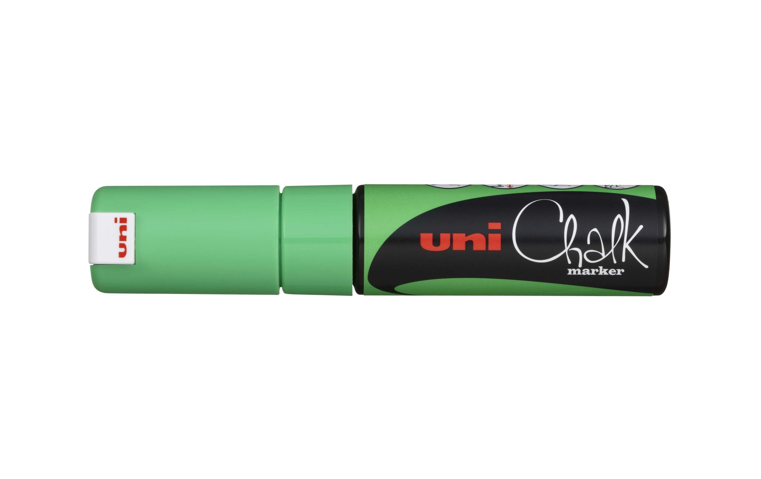UNI CHALK Kreidemarker PWE-8K Keilspitze Keilspitze 8 mm fluo grün