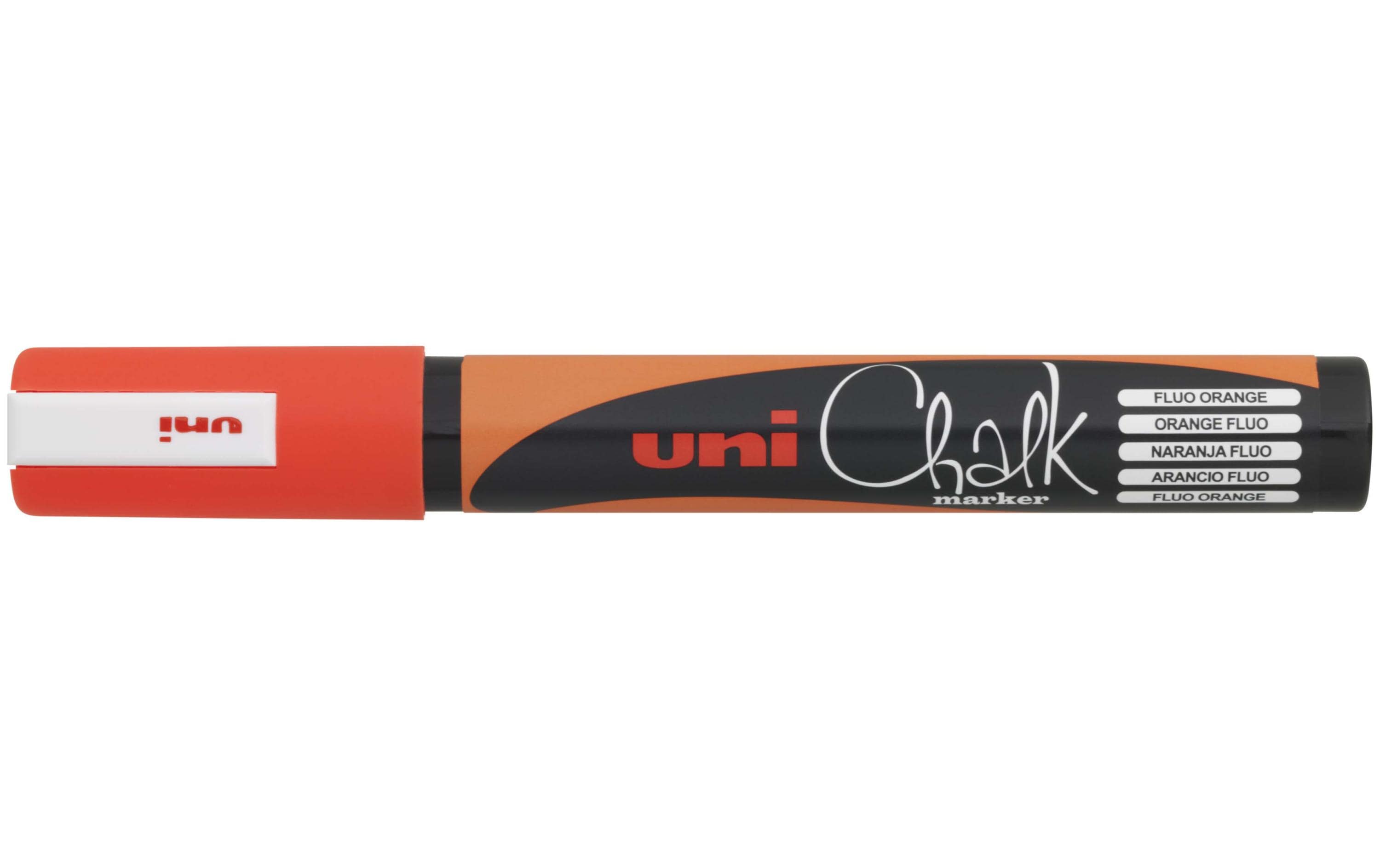 UNI CHALK Kreidemarker PWE-5M Rundspitze Rundsp. 1.8-2.5 mm fl. orange