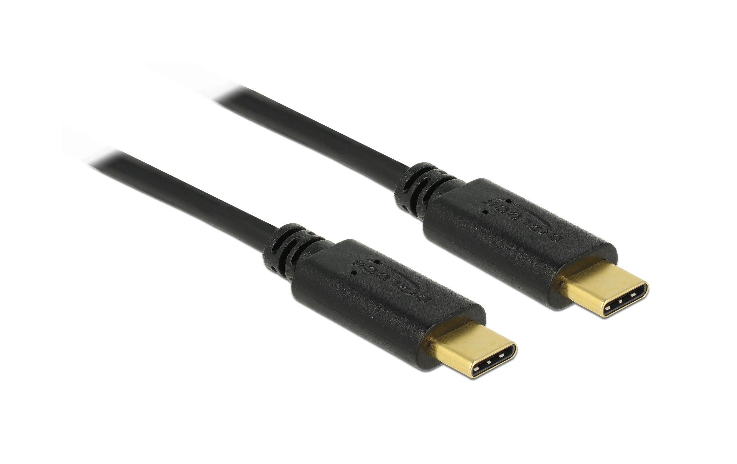USB2.0-Kabel TypC-TypC: 0.5m, E-Marker, 5A max. 480Mbps, Typ-C Stecker beidseitig