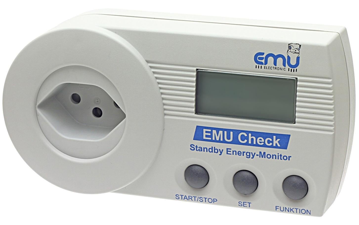 EMU Leistungsmessgerät Check, weiss misst Spannung, Strom, Leistung