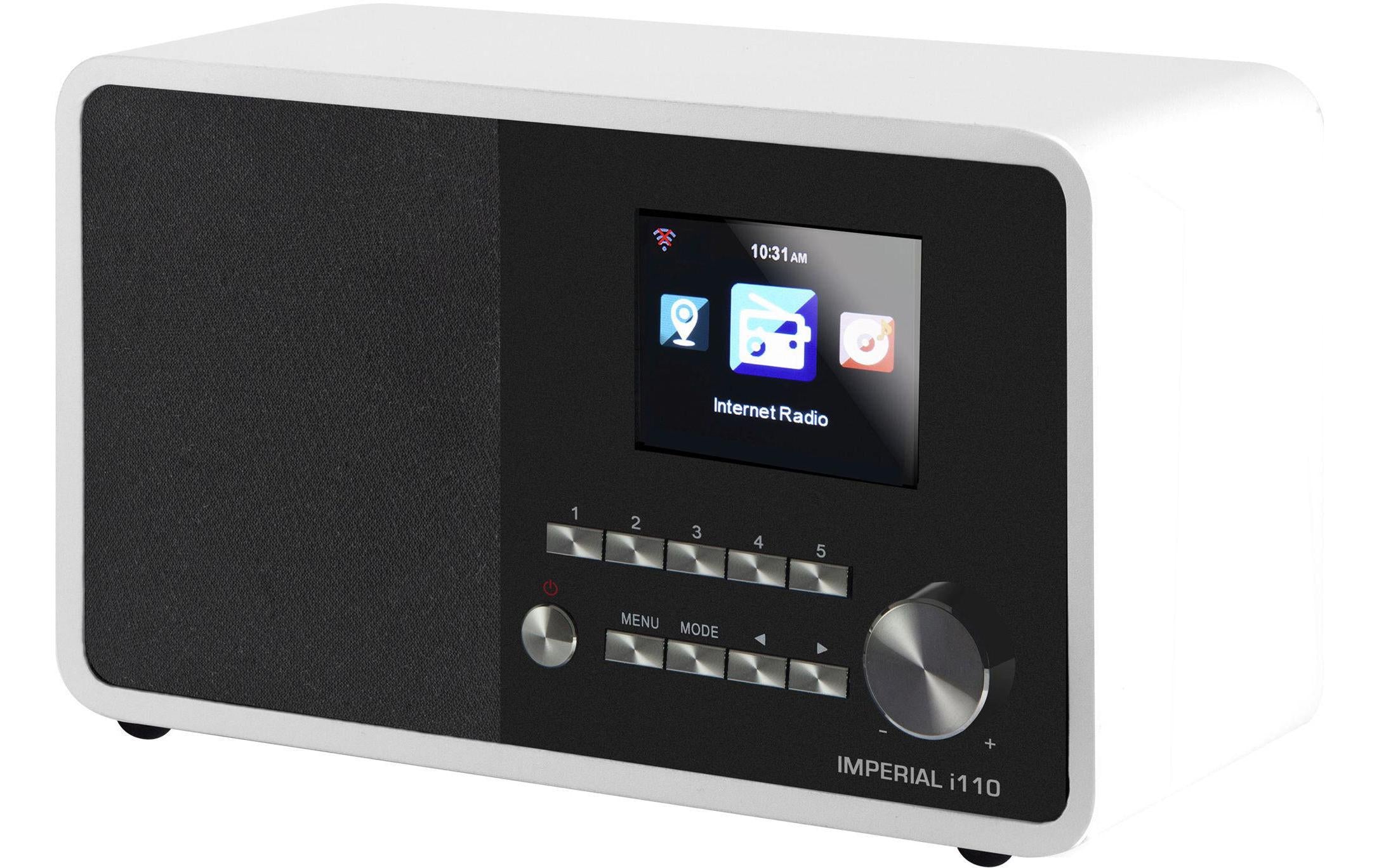 Imperial i110, Internet-Radio, weiss UPnP/DLNA, TFT Display, USB, 3.5mm