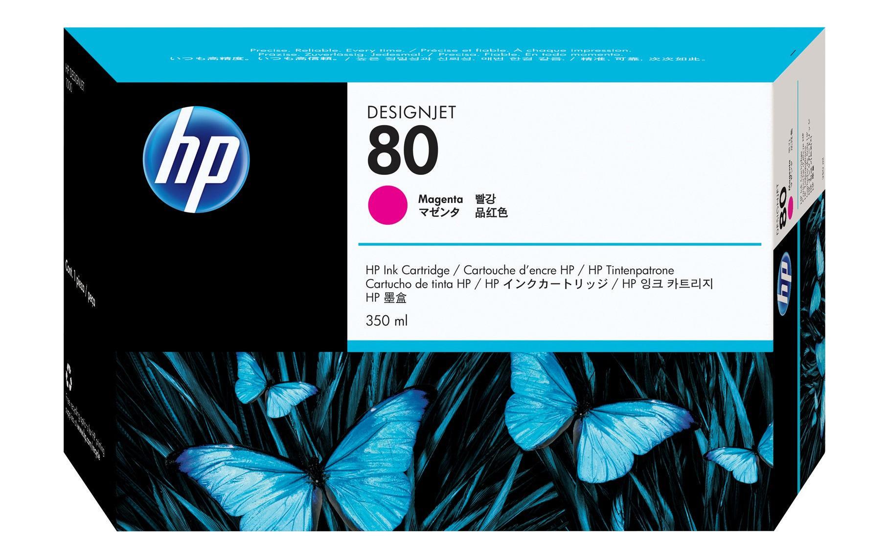 HP Tinte Nr. 80 - Magenta (C4847A) Tintenvolumen 350ml