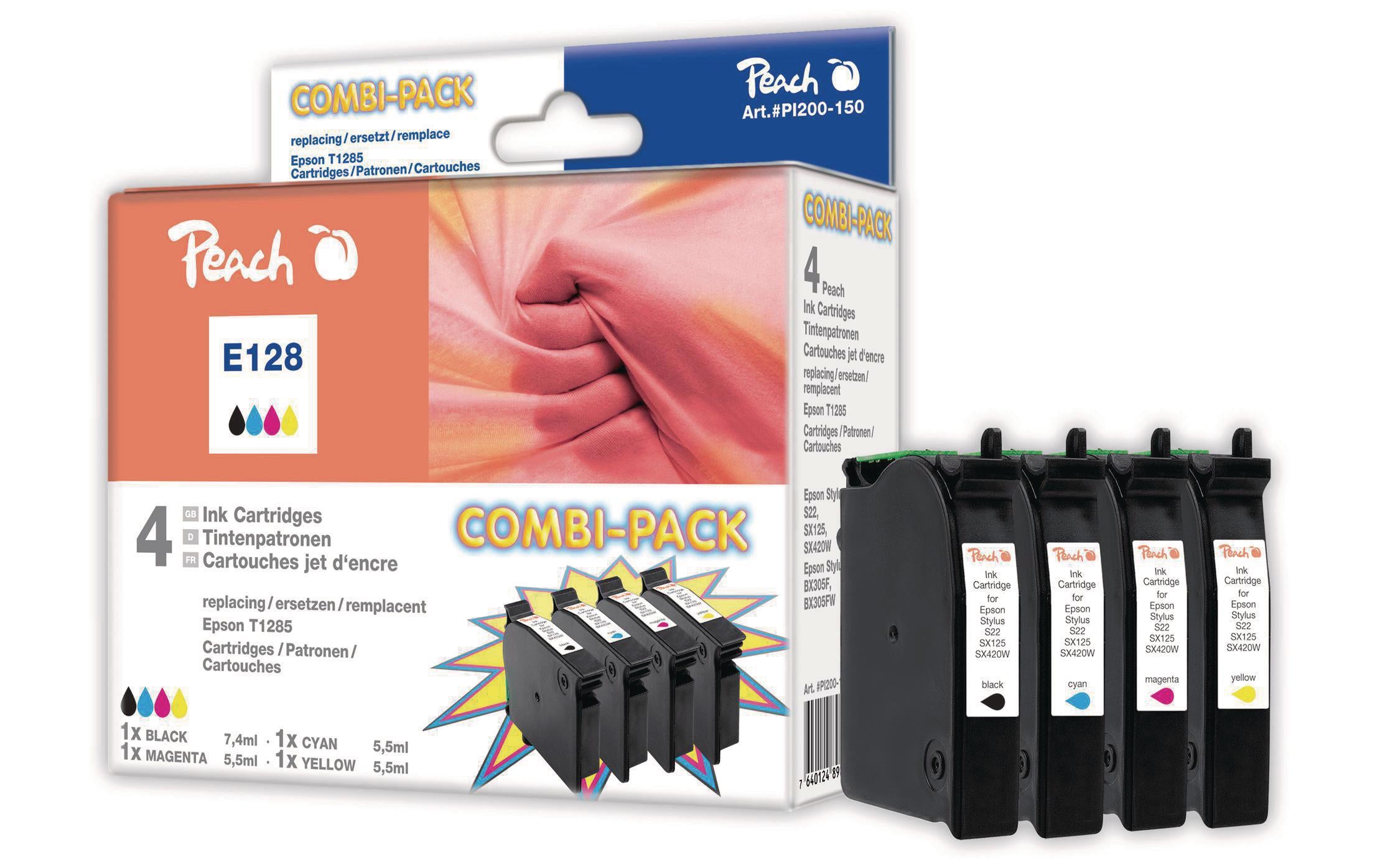 Peach Tinte Epson T1285 Multi Pack 1x black/cyan/magenta/yellow