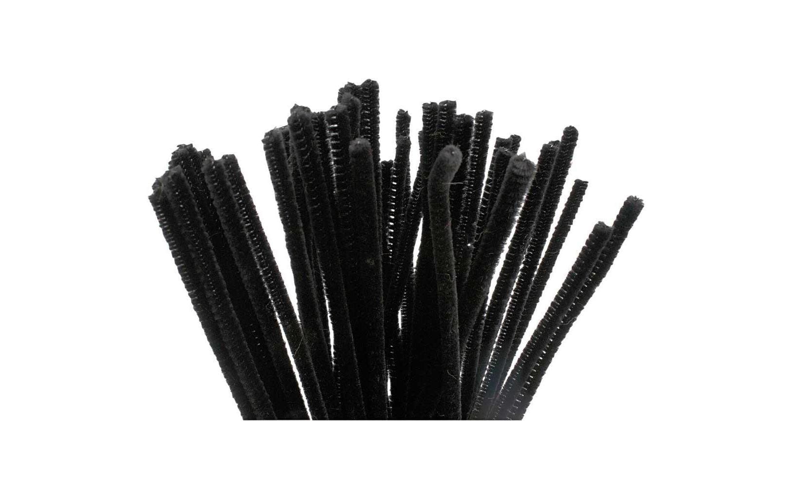 Creativ Company Chenilledraht schwarz 6 mm 50 Stück, Länge: 30 cm