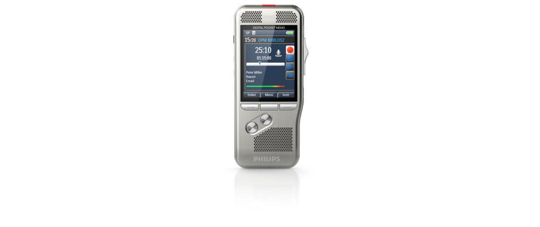 Philips Digital Pocket Memo 8300 Integrator digitales Diktiergerät, Schiebeschalter PH