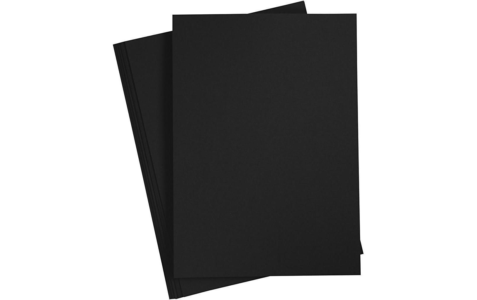 Creativ Company Bastelpapier A4 schwarz 70g, 20 Blatt, für Karten