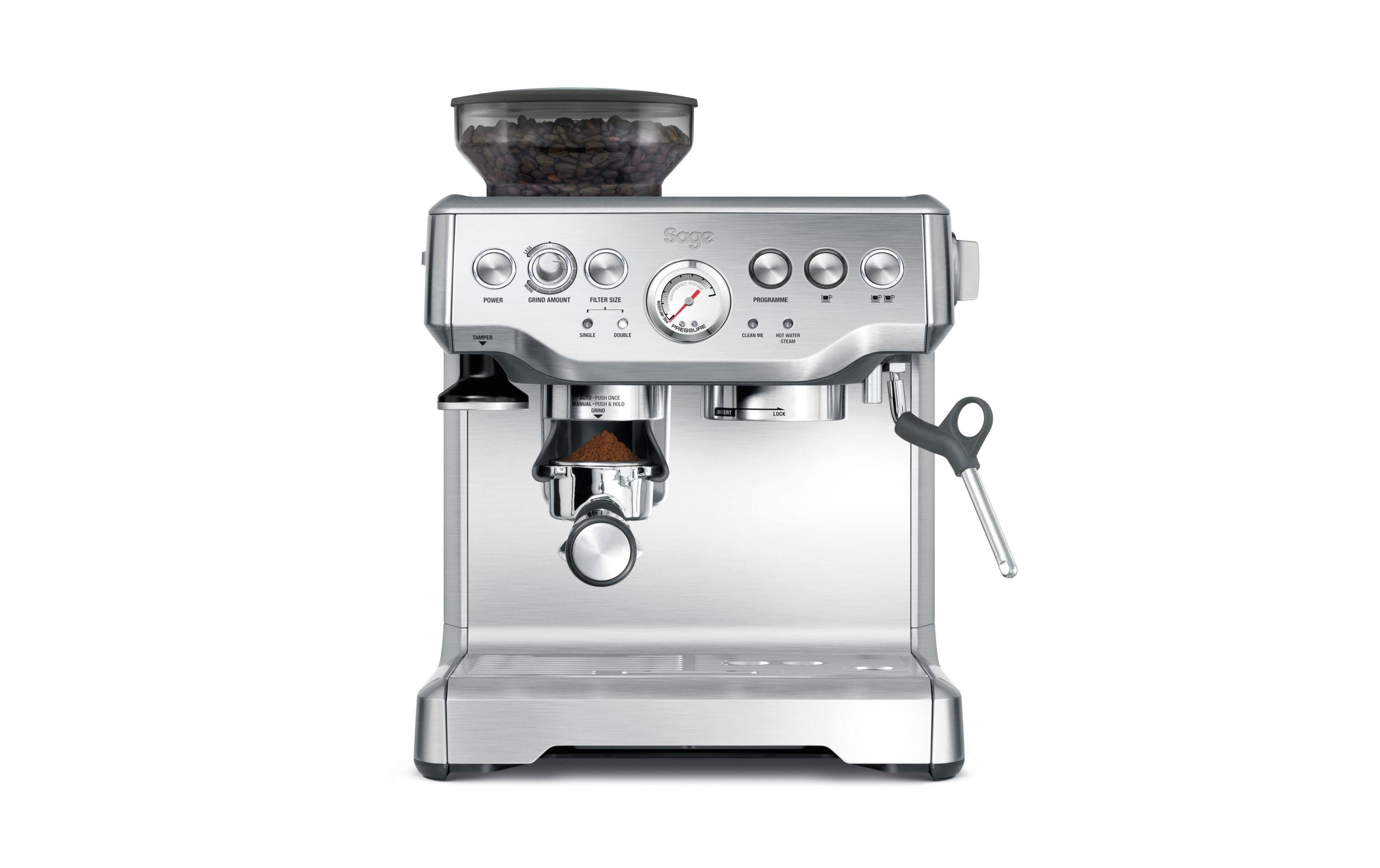 Sage Espressomaschine Barista Express grau Bohnenbehälter 450 g, Wassertank 2.0 L