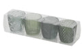 Boltze Windlicht Marilu, Glas, 4er Set grün, H: 7.5 cm, Ø: 7.5 cm