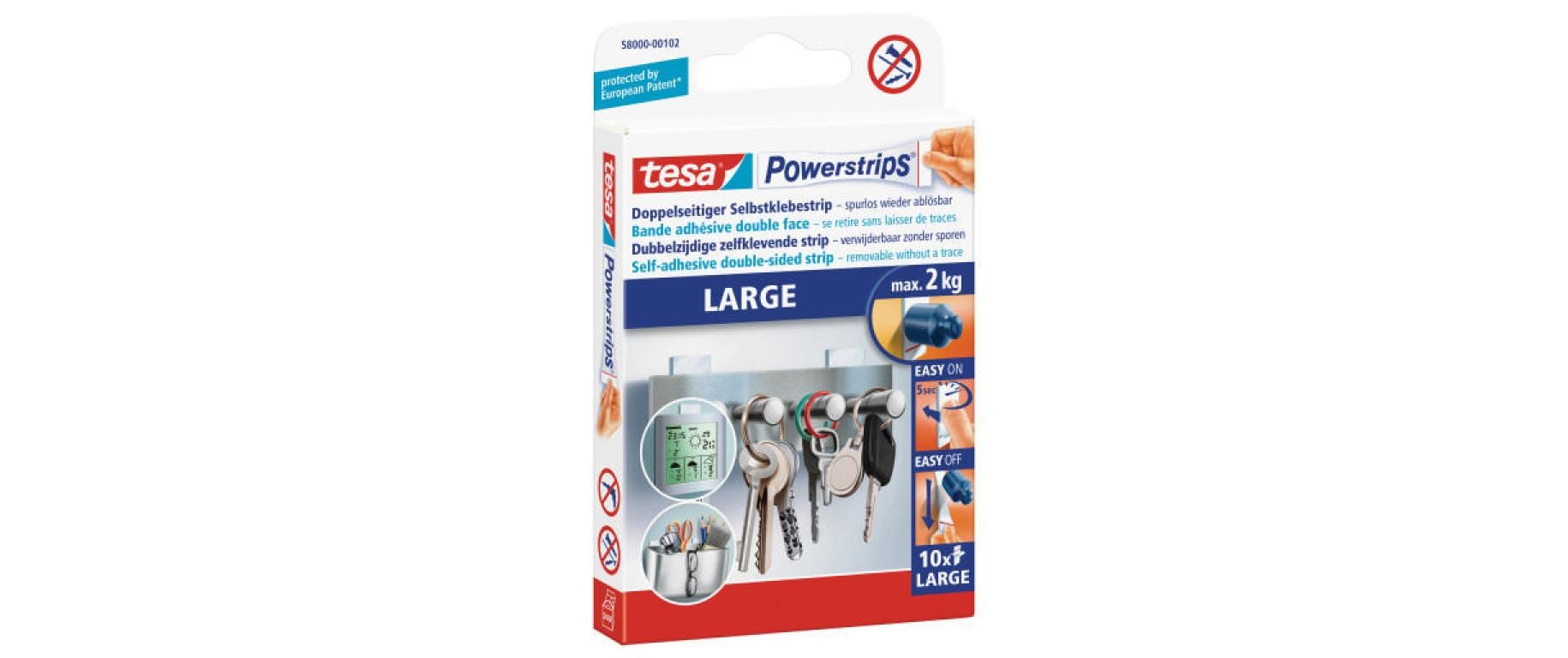 Tesa Powerstrips gross Maximaler Halt: 2kg