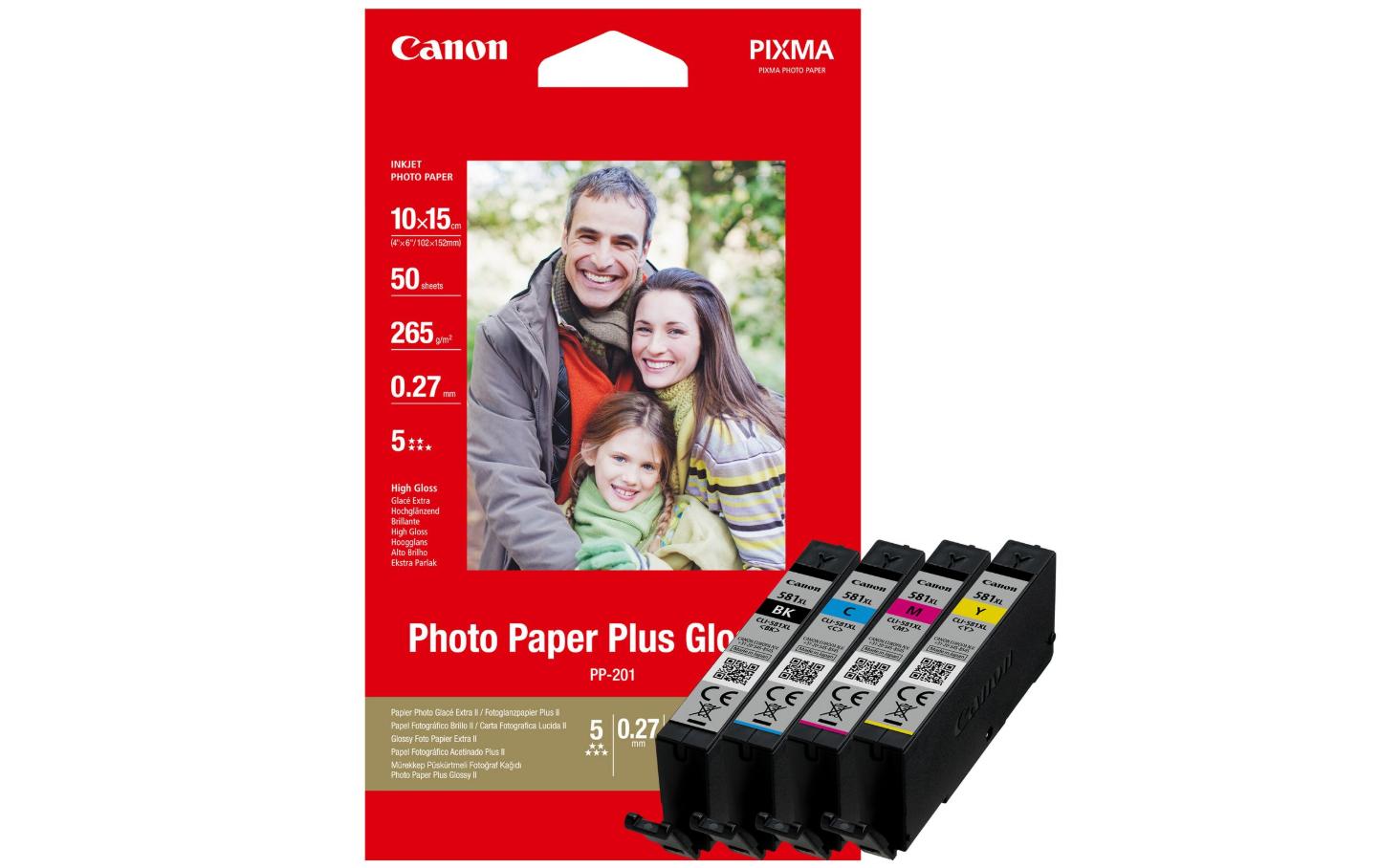 Tinte Canon INK CLI-581XL BK/C/M/Y PHOTO VALUE BL