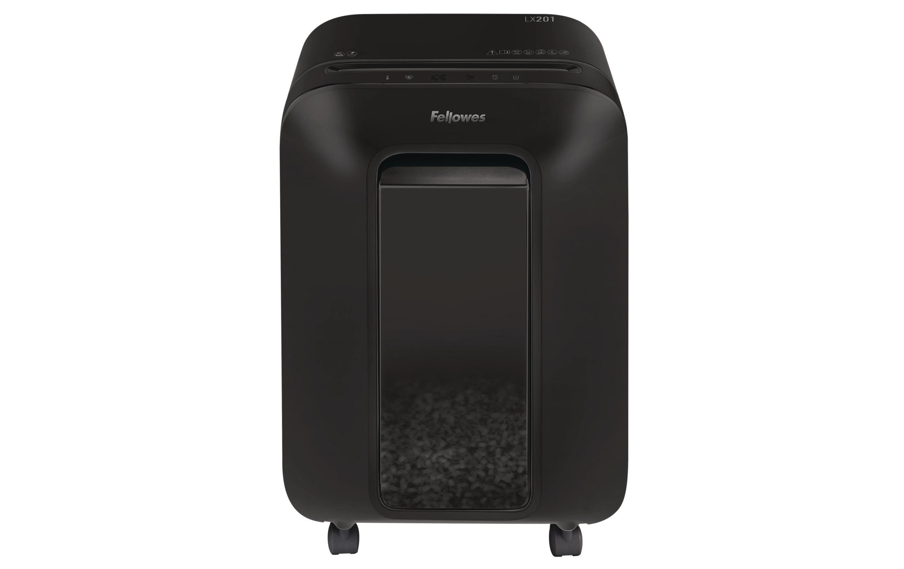 Fellowes Aktenvernichter LX201 schwarz 12 Blatt, 22 Liter, Microschnitt