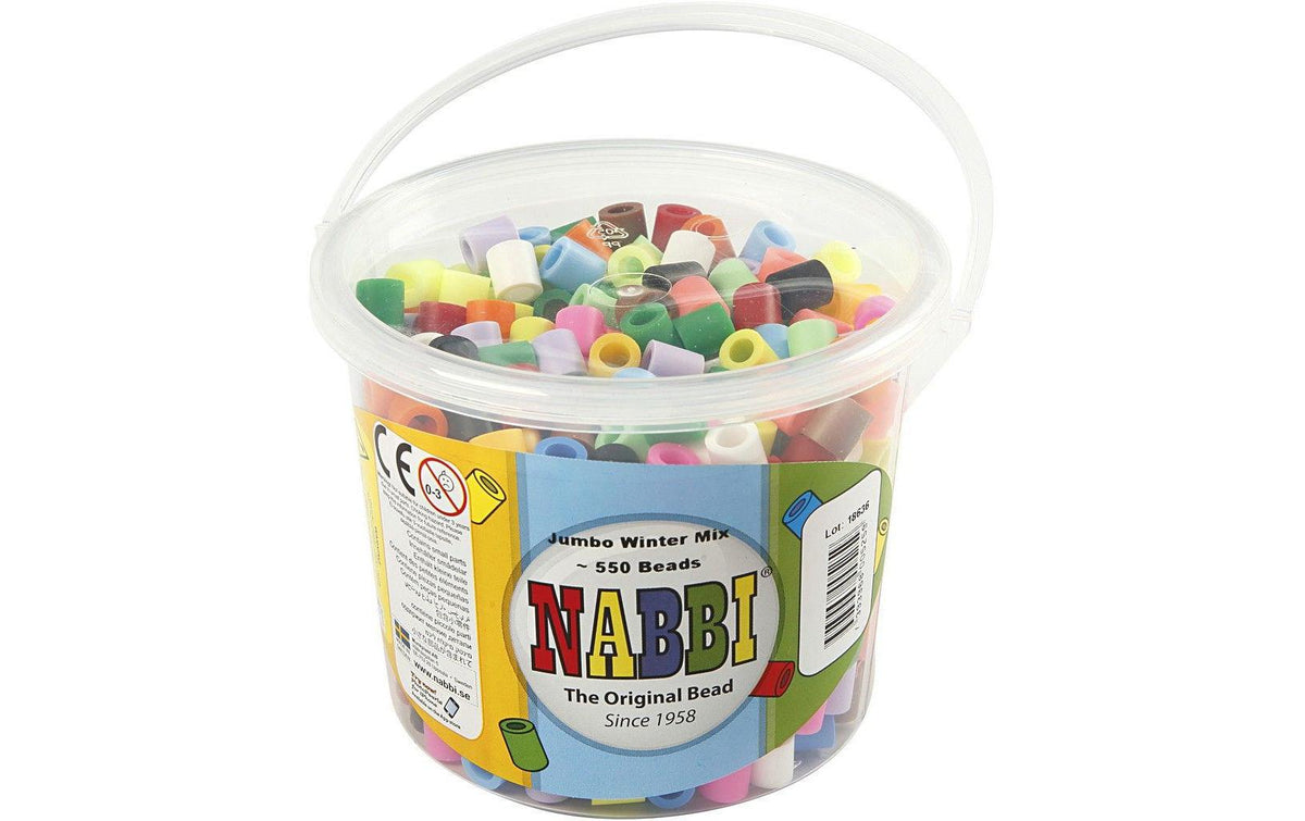 Creativ Company Bügelperlen Nabbi JUMBO 550 Stück, Zusatz-Farben