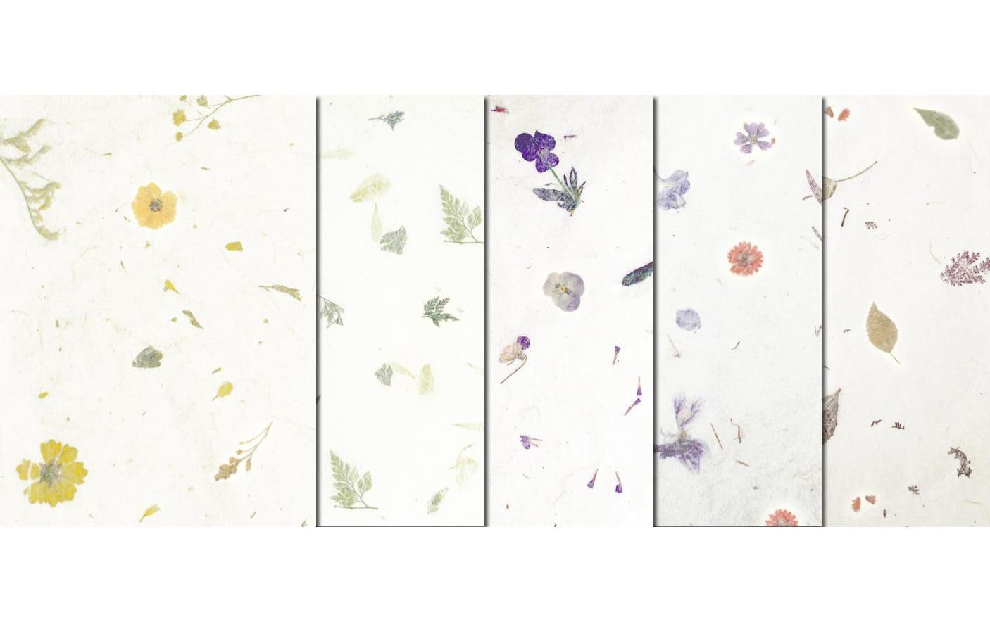 URSUS Bastelpapier mit Blüten und Blätter 35 g/qm, 5 Blatt, 23 x 33 cm