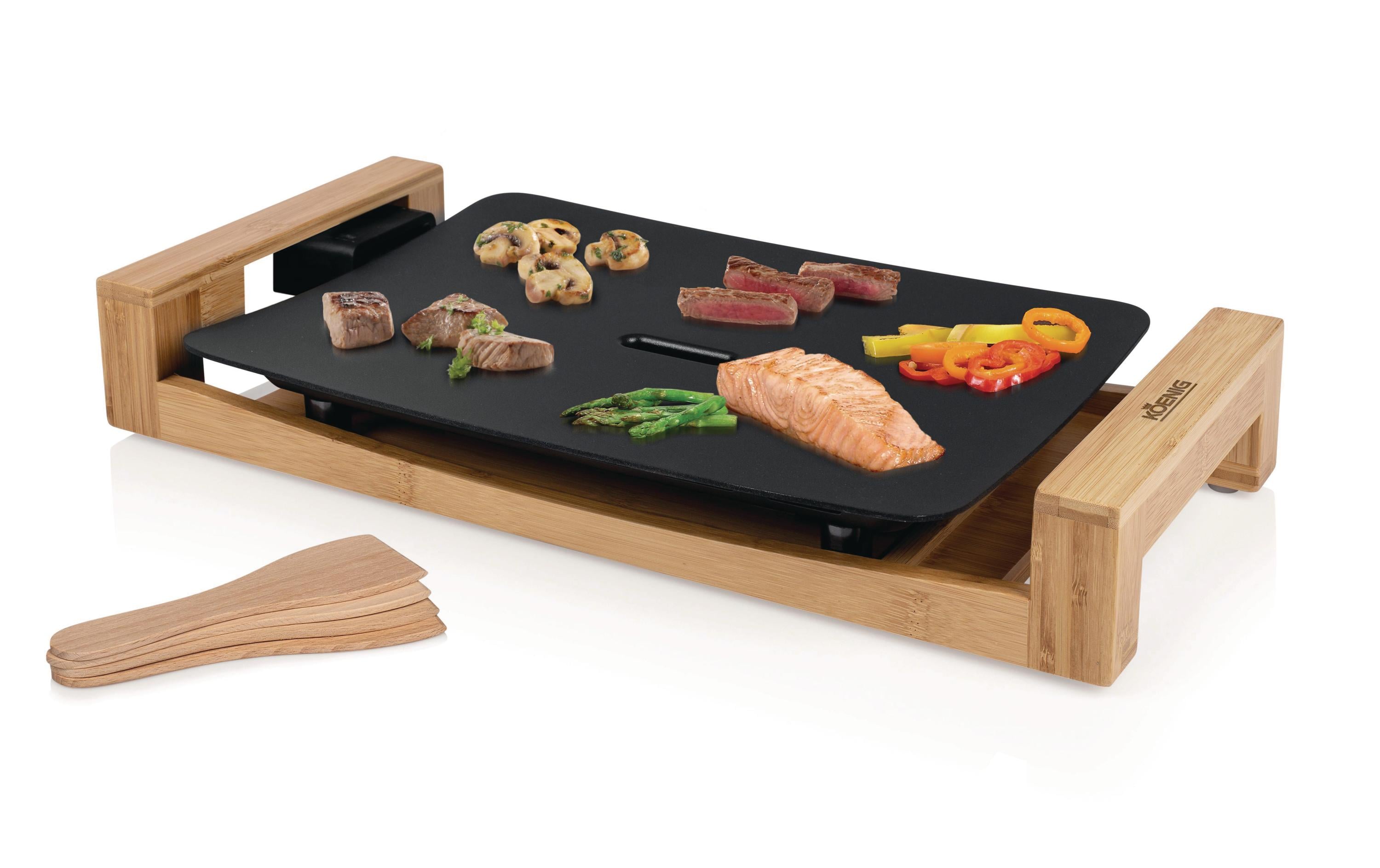 Koenig Tischgrill Bamboo 1600 Watt, 90 °C – 215 °C
