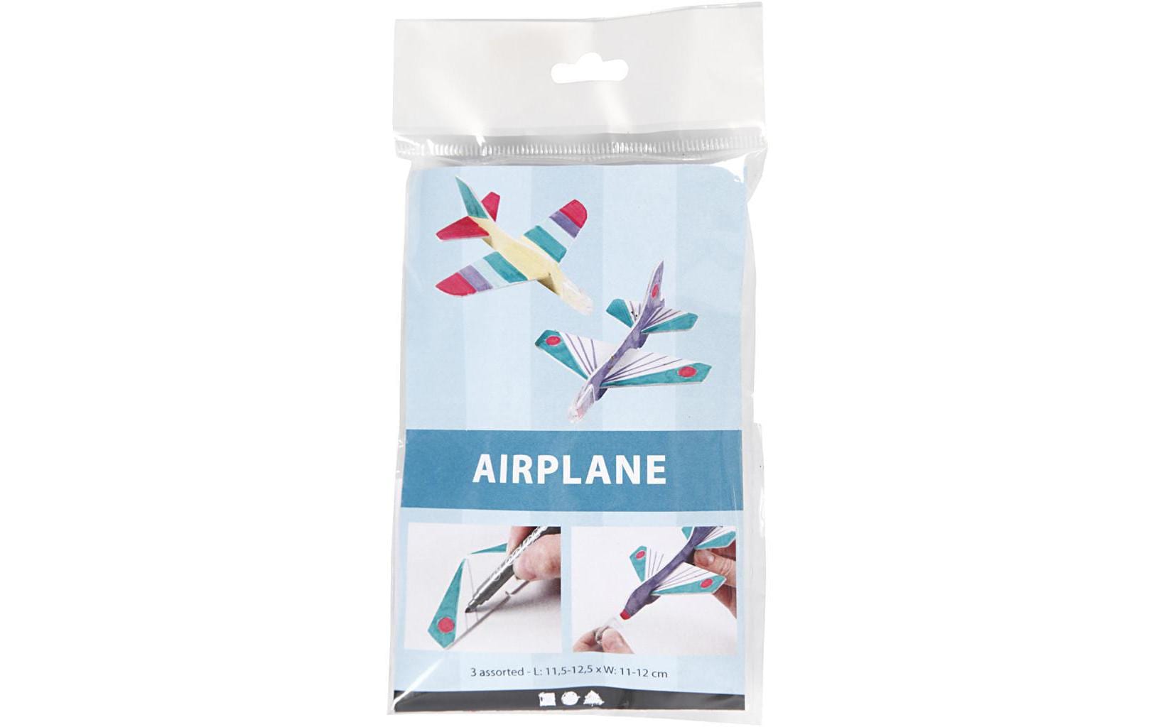 Creativ Company Flugzeug zum Bemalen 3 Stück, 11.5 - 12.5 cm