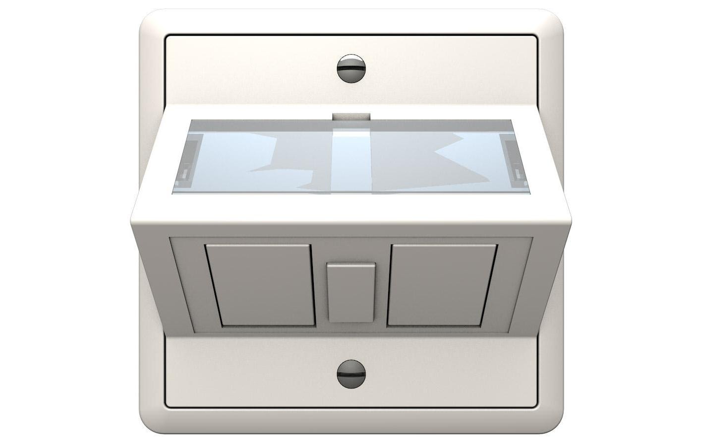 Swisscom AP-Steckdose 2xRJ45/1xFO, leer, Edizio