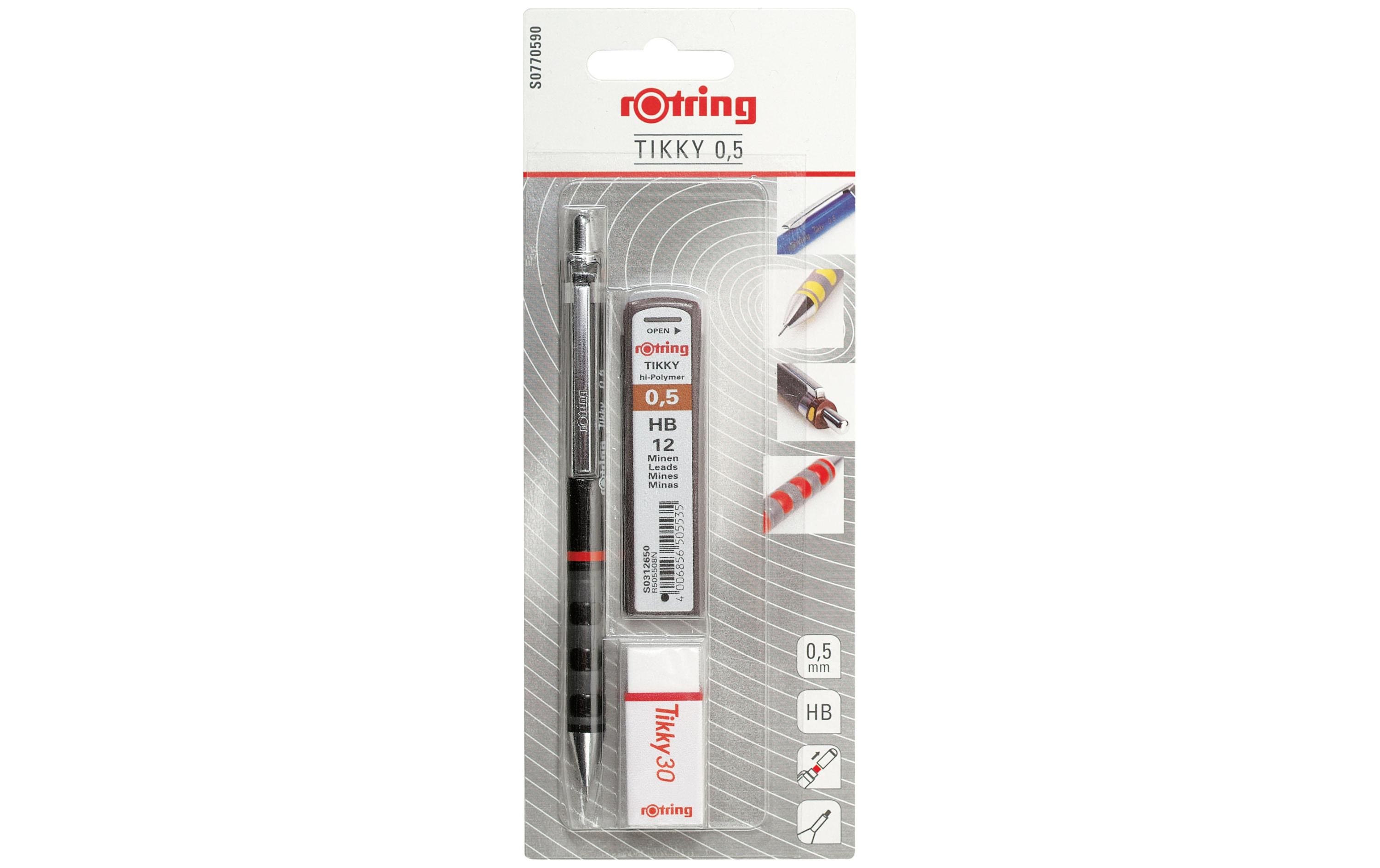 Rotring Tikky Feinminenstift 0.5mm inkl. Feinmine une Radiergummi