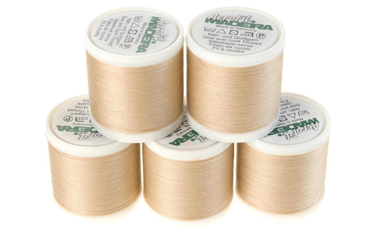 Madeira Näh-, Quilt, Overlockg. Aerofil 120 5 Spulen à 400m, FC 8822 beige