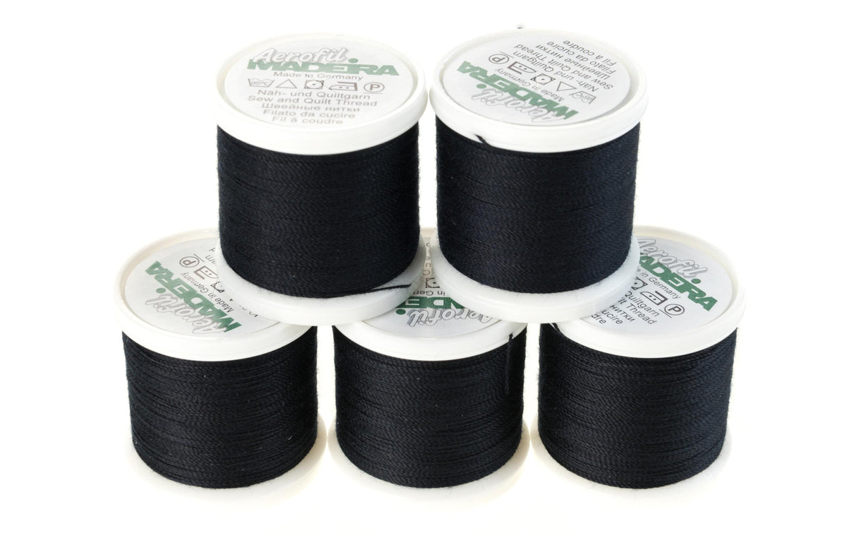Madeira Näh-, Quilt, Overlockg. Aerofil 35 5 Spulen à 100m, FC 8000 schwarz