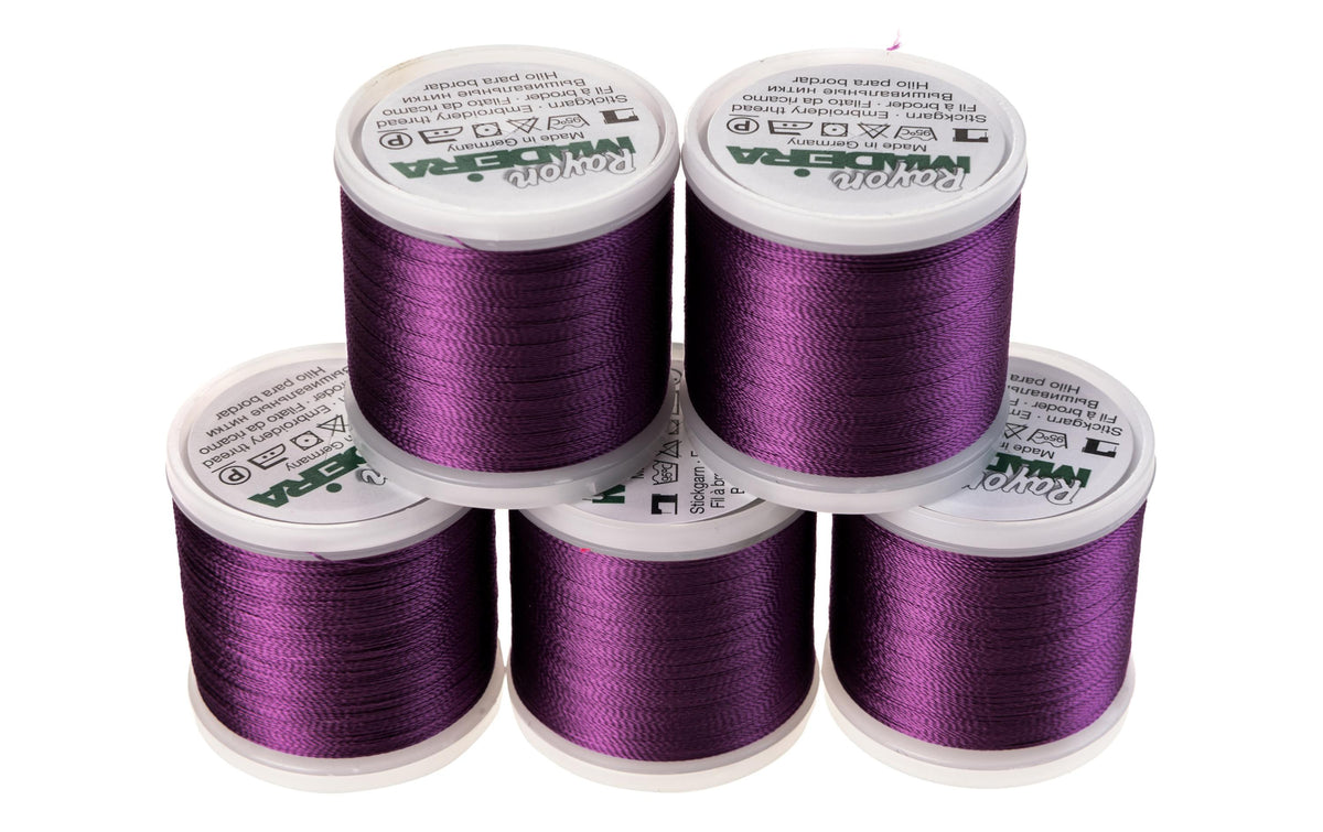 Madeira Stickgarn Rayon No.40 5 Spulen à 200m, FC 1033 purple