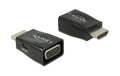 Monitoradapter HDMI-A zu VGA-Bu schwarz HDMI-A Stecker zu VGA 15pin Buchse