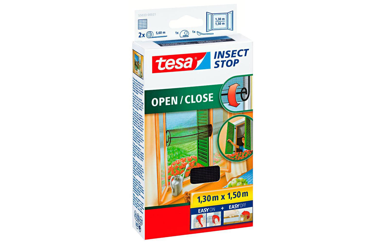 Tesa Insect Stop Open/Close anthrazit Grösse: 1.3m x 1.5m,