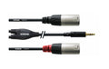 Cordial CFY 3 WMM 3.5mm Stereo Klinke - 2x XLRm, 3m