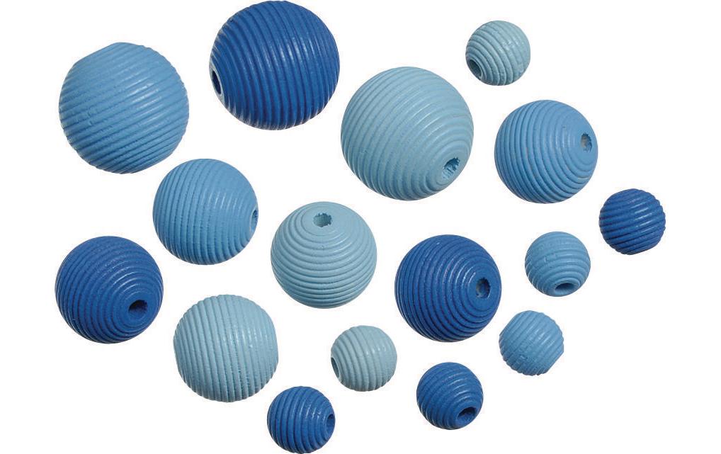 Knorr Prandell Holzperlen Mix 4 20 Stück, blau