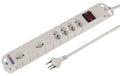 STEFFEN STEBA VARIABL Steckerleiste 6xT13 Steckdosen längs+quer, weiss, 3m Kabel