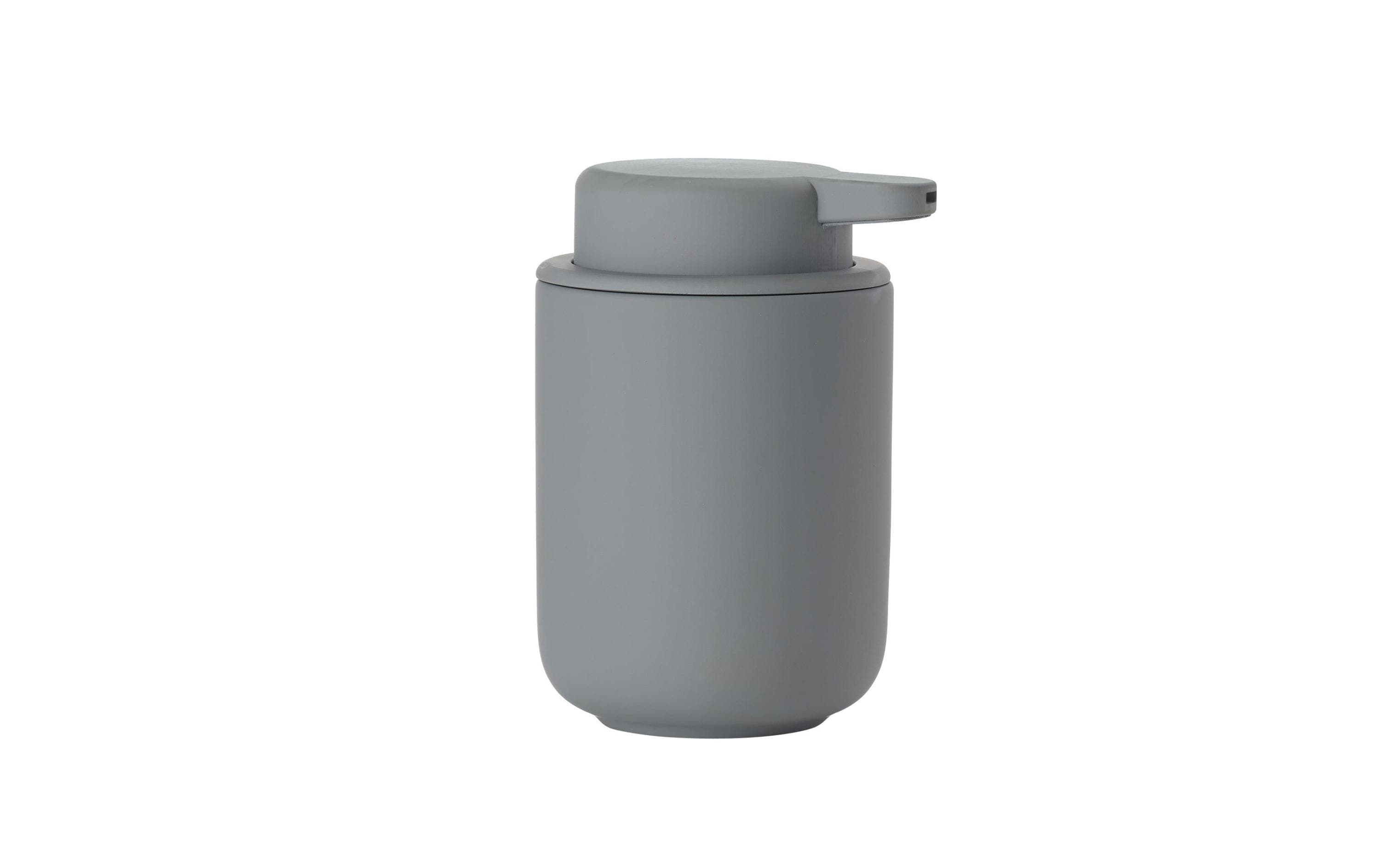 Zone Seifenspender UME grey H:9.5cm D:14.5cm, Steingut, 250ml