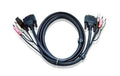 Aten 2L-7D03U: USB-DVI-KVM-Kabel 3M Anschluss:DVI-D (Single Link),USB und Audio