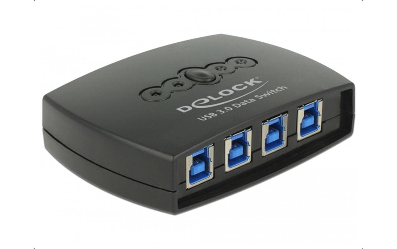 Delock 87724  USB3.0 Sharing Switch: 4Port 4 PC's teilen sich ein USB3.0 Gerät