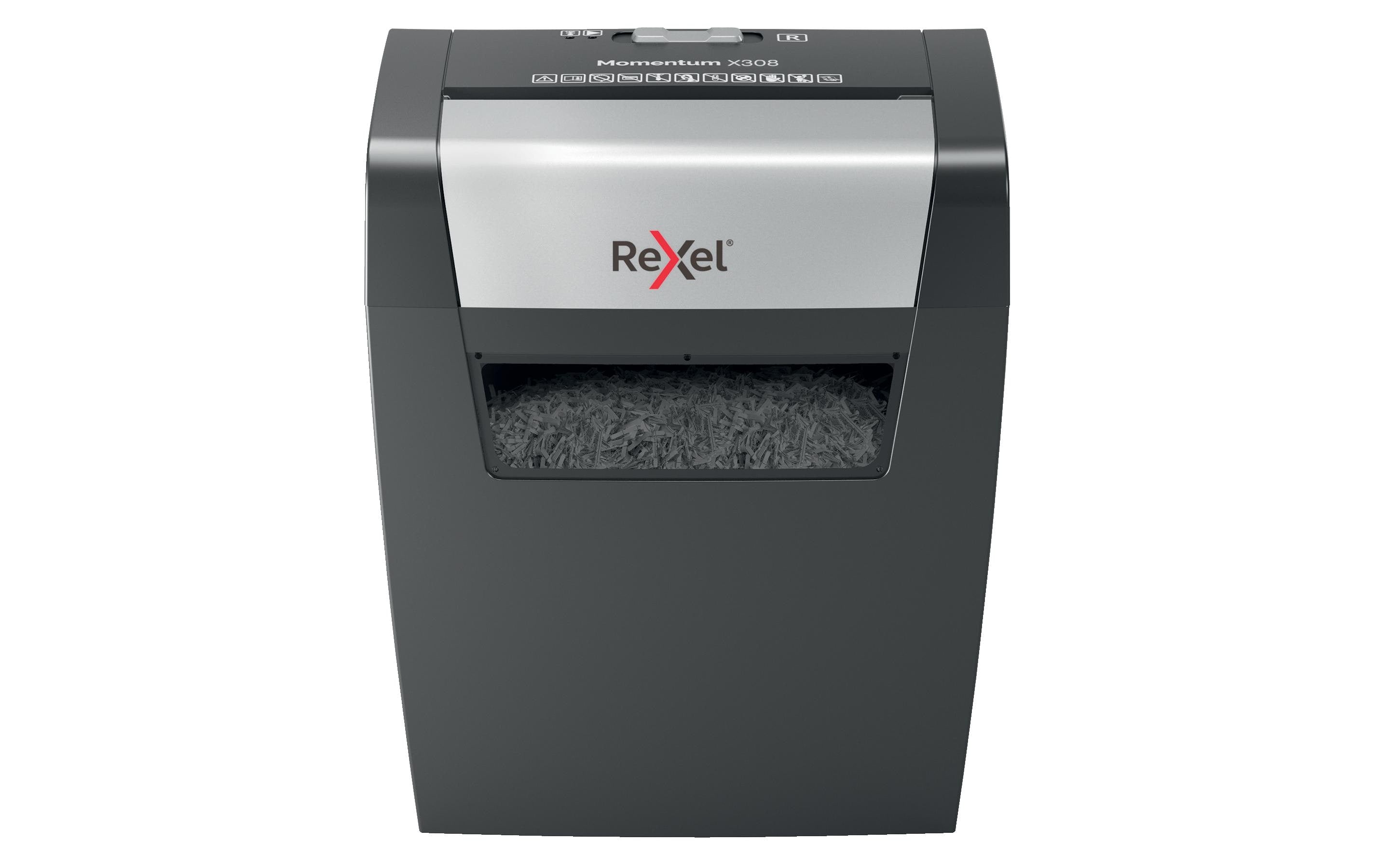 Rexel Aktenvernichter Momentum X308 P-3, 8 Blatt, schwarz