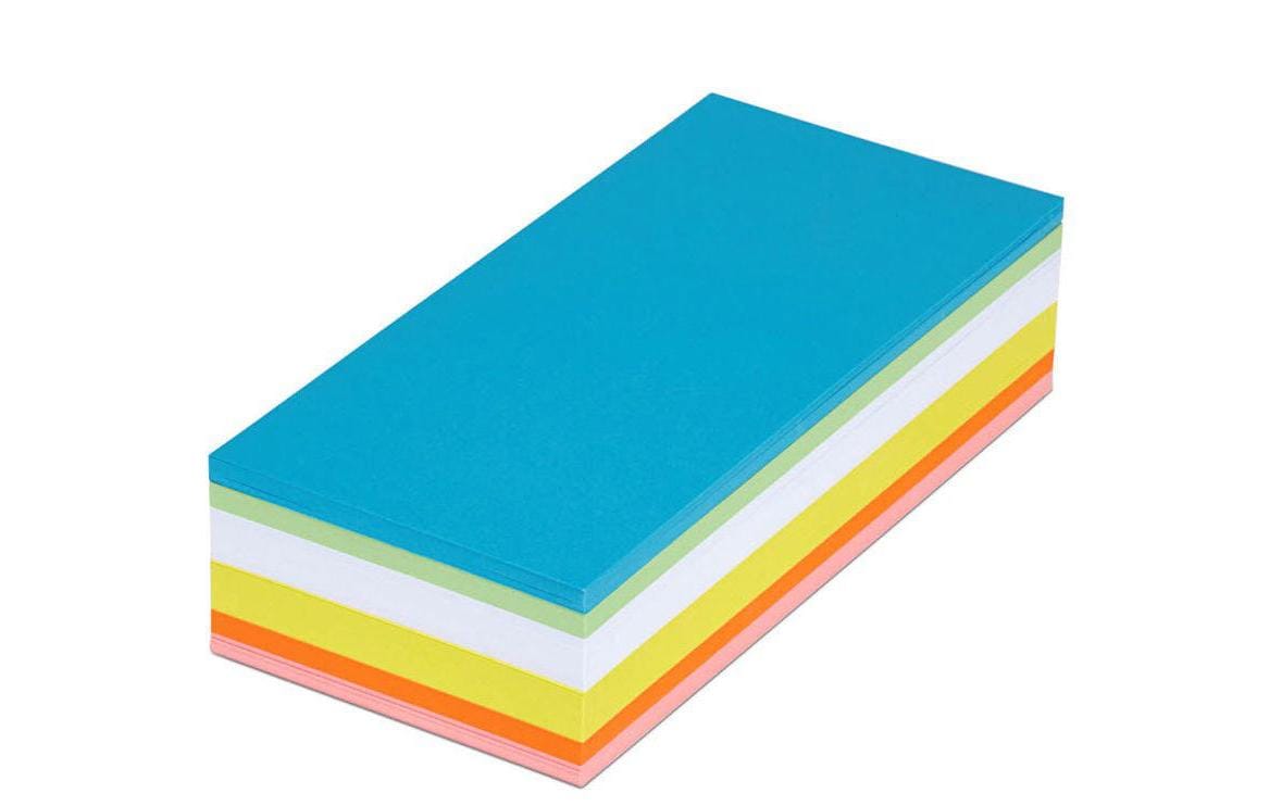 MAUL Moderationskarten rechteckig 250 Stück, farbig sortiert, 20 x 9.5 cm