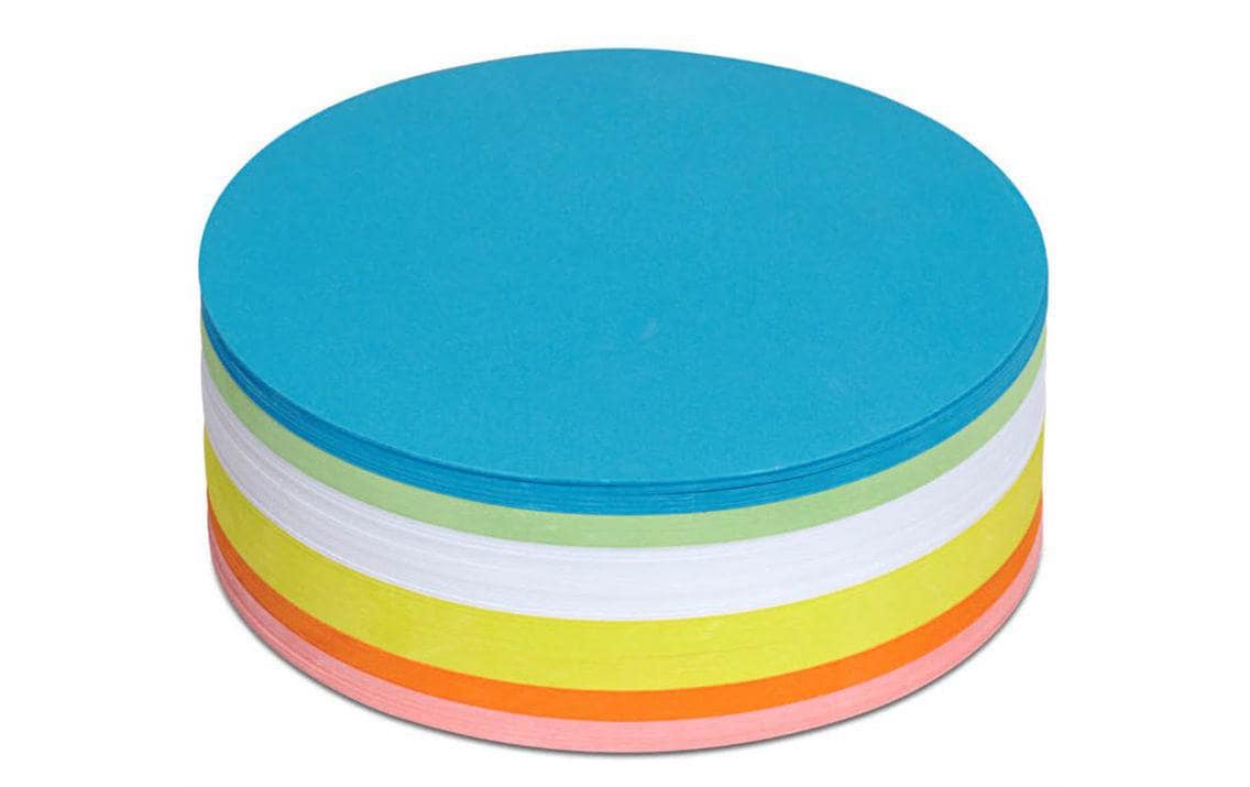 MAUL Moderationskarten rund 250 Stück, farbig sortiert, 14 cm