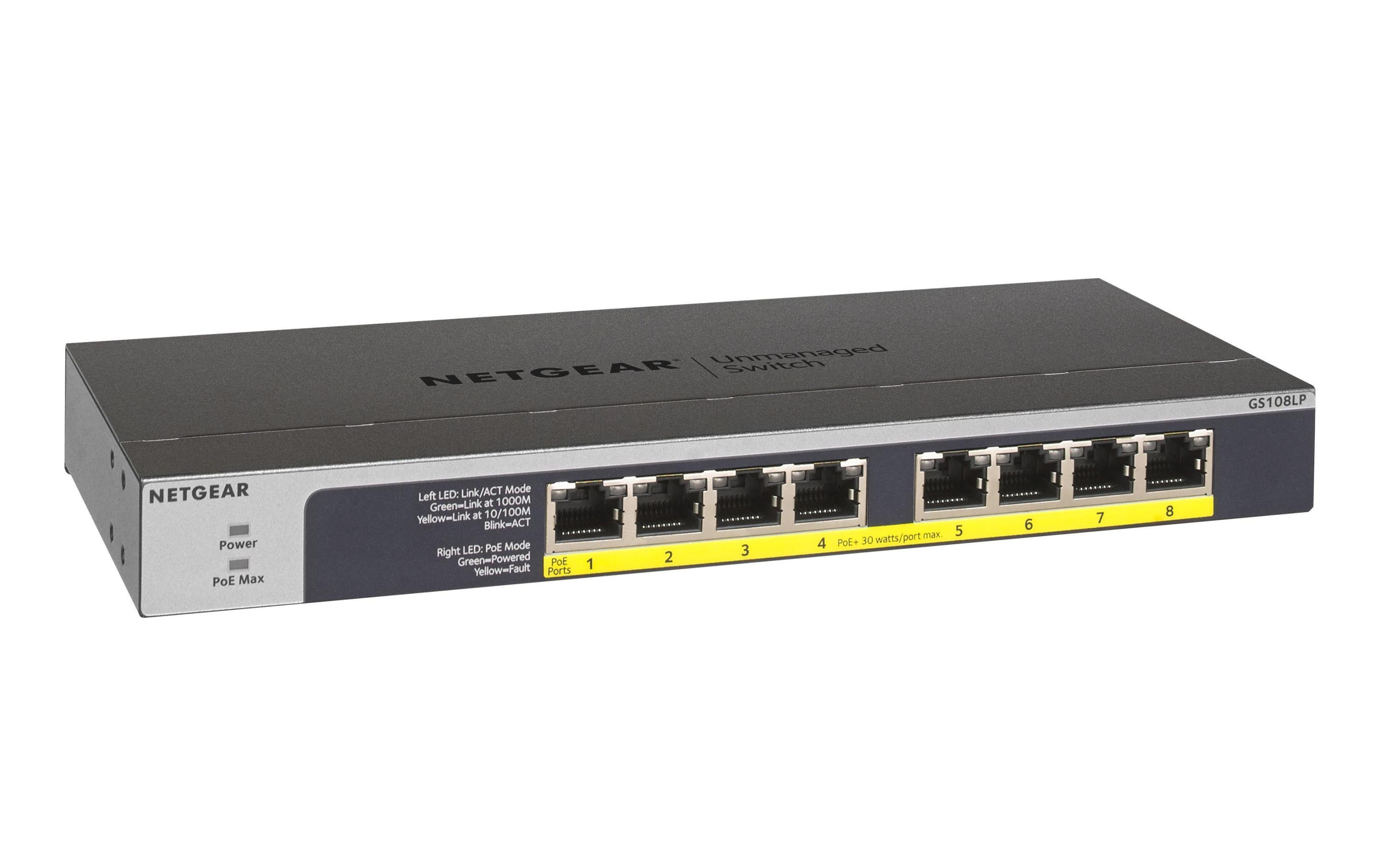 Netgear GS108LP:  8 Port Switch