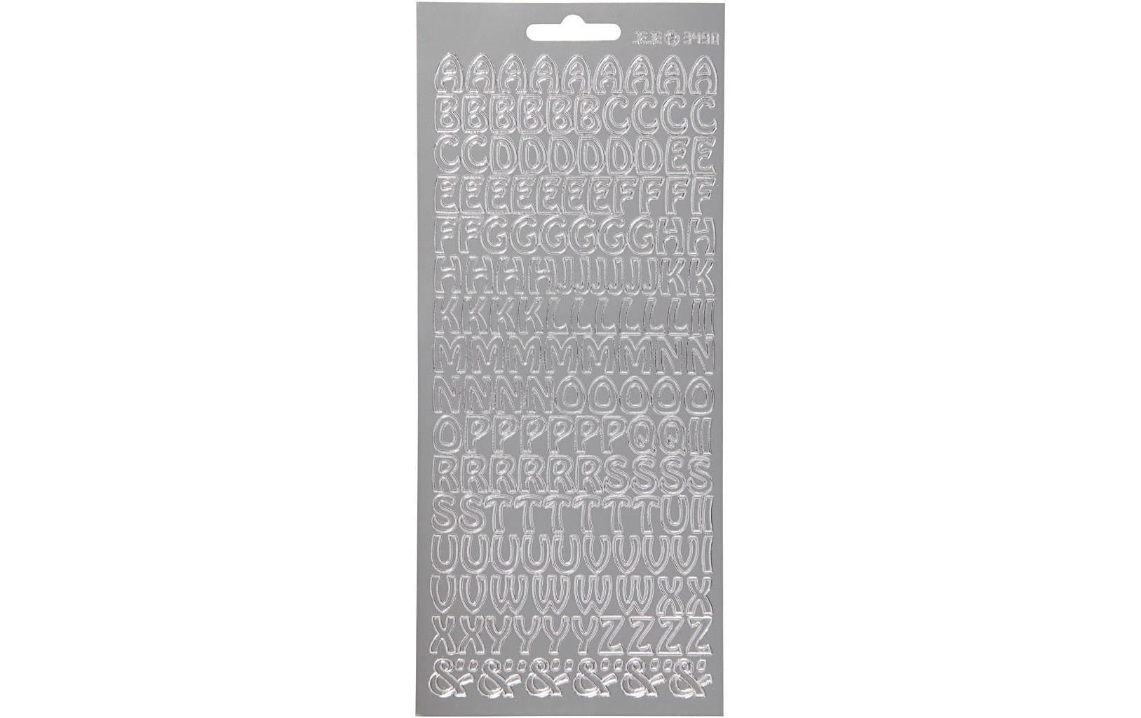 Creativ Company Sticker Buchstaben silber Blatt 10 x 23 cm