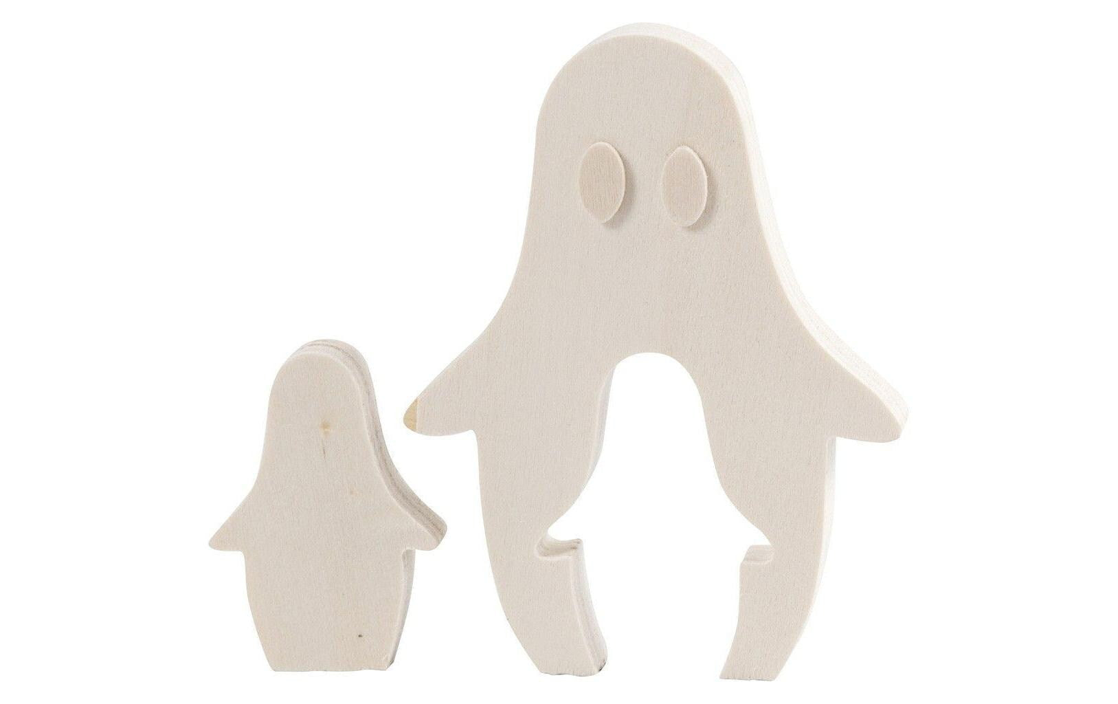 Creativ Company Holzfigur Gespenst 2 Stück, 6 + 11.5 cm