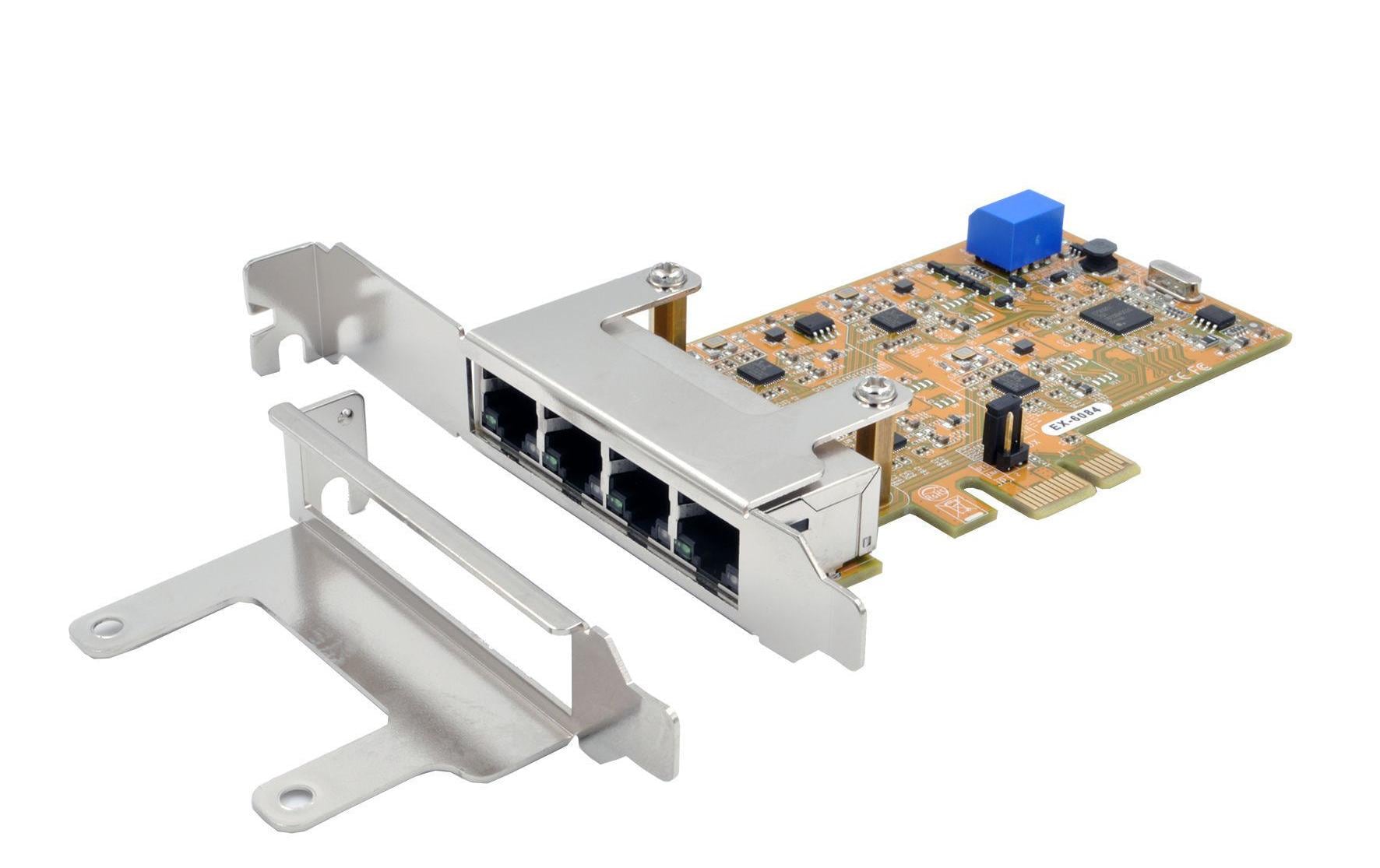 EXSYS EX-6084, Quad Ethernet Karte 4x Gigabit Ports