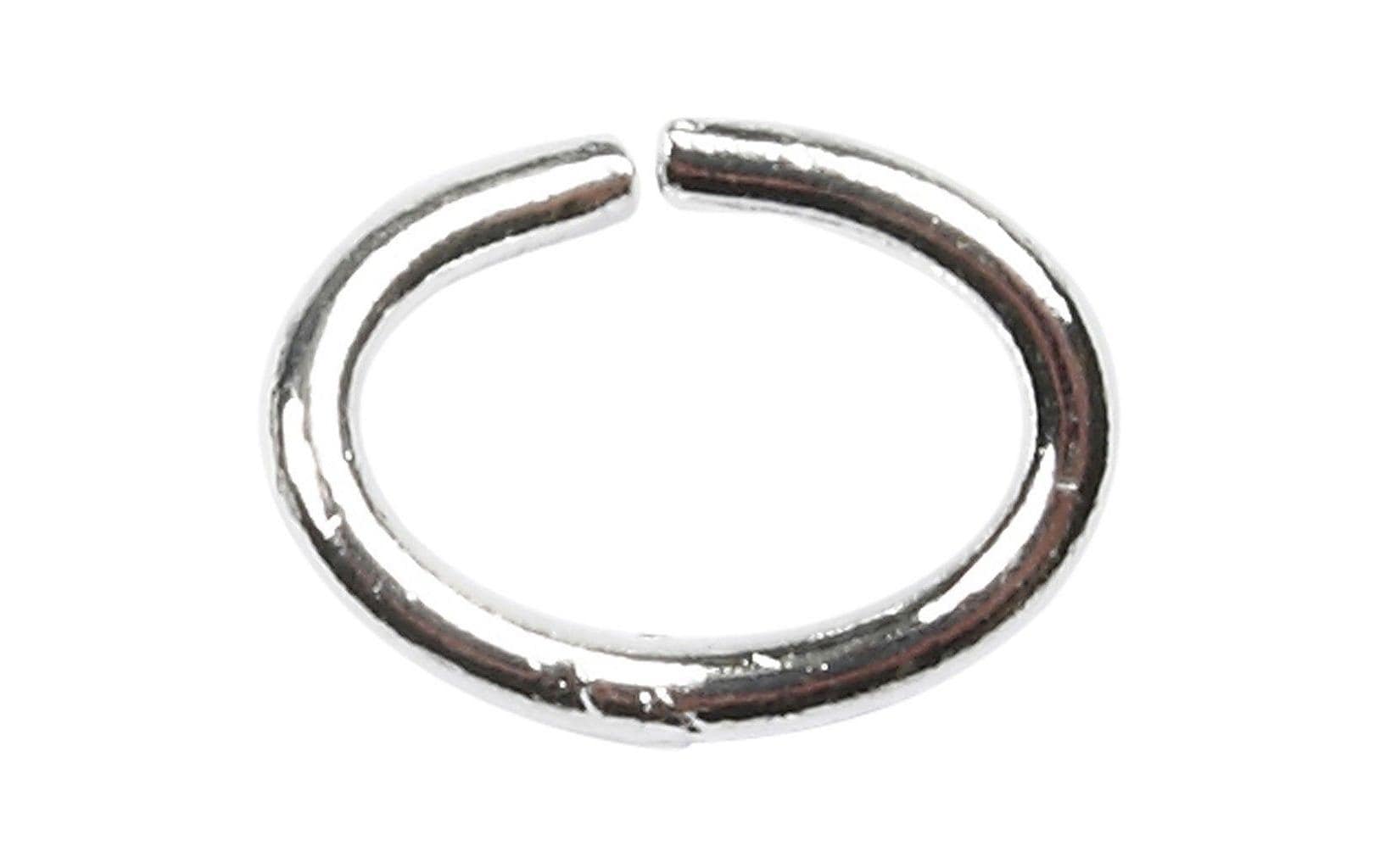 Creativ Company Biegering 1 mm versilbert Innenmass: 4 x 6 mm, 40 Stück